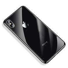 Coque Ultra Fine TPU Souple Housse Etui Transparente V03 pour Apple iPhone X Noir