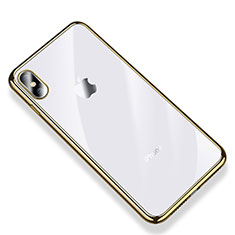 Coque Ultra Fine TPU Souple Housse Etui Transparente V03 pour Apple iPhone Xs Or