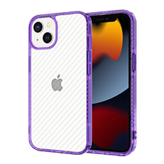 Coque Ultra Fine TPU Souple Housse Etui Transparente YJ1 pour Apple iPhone 13 Violet