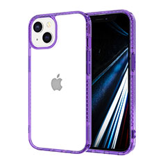 Coque Ultra Fine TPU Souple Housse Etui Transparente YJ2 pour Apple iPhone 13 Violet