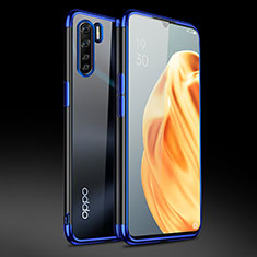 Coque Ultra Fine TPU Souple Housse Etui Transparente Z01 pour Oppo K7 5G Bleu