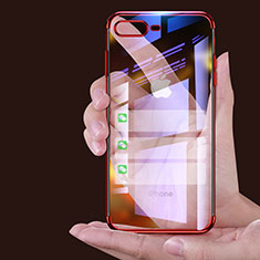 Coque Ultra Fine TPU Souple Transparente A06 pour Apple iPhone 8 Plus Rouge