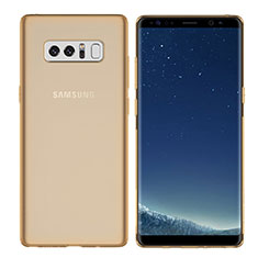 Coque Ultra Fine TPU Souple Transparente H01 pour Samsung Galaxy Note 8 Duos N950F Or