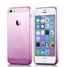 Coque Ultra Fine TPU Souple Transparente pour Apple iPhone 5S Rose Rouge