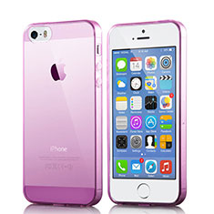 Coque Ultra Fine TPU Souple Transparente pour Apple iPhone SE Rose Rouge