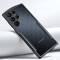 Coque Ultra Fine TPU Souple Transparente T06 pour Samsung Galaxy S21 Ultra 5G Noir