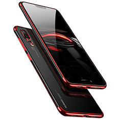 Coque Ultra Fine TPU Souple Transparente T10 pour Huawei P20 Pro Rouge