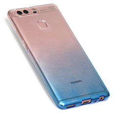 Coque Ultra Fine Transparente Souple Degrade G01 pour Huawei P9 Plus Bleu
