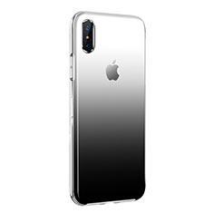 Coque Ultra Fine Transparente Souple Degrade pour Apple iPhone X Noir