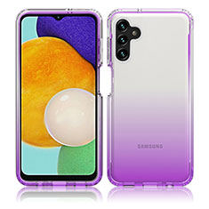 Coque Ultra Fine Transparente Souple Housse Etui 360 Degres Avant et Arriere Degrade JX1 pour Samsung Galaxy A04s Violet