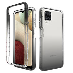 Coque Ultra Fine Transparente Souple Housse Etui 360 Degres Avant et Arriere Degrade JX1 pour Samsung Galaxy A12 Noir