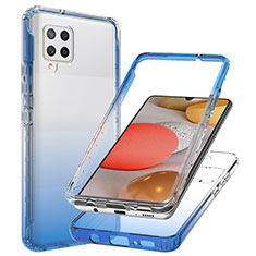 Coque Ultra Fine Transparente Souple Housse Etui 360 Degres Avant et Arriere Degrade JX1 pour Samsung Galaxy A42 5G Bleu