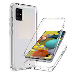 Coque Ultra Fine Transparente Souple Housse Etui 360 Degres Avant et Arriere Degrade JX1 pour Samsung Galaxy A51 4G Clair