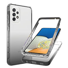 Coque Ultra Fine Transparente Souple Housse Etui 360 Degres Avant et Arriere Degrade JX1 pour Samsung Galaxy A73 5G Noir