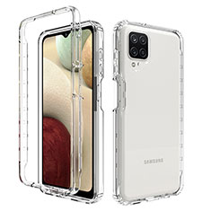 Coque Ultra Fine Transparente Souple Housse Etui 360 Degres Avant et Arriere Degrade JX1 pour Samsung Galaxy M12 Clair