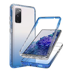 Coque Ultra Fine Transparente Souple Housse Etui 360 Degres Avant et Arriere Degrade JX1 pour Samsung Galaxy S20 FE (2022) 5G Bleu