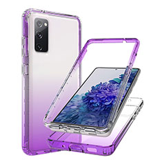 Coque Ultra Fine Transparente Souple Housse Etui 360 Degres Avant et Arriere Degrade JX1 pour Samsung Galaxy S20 FE 5G Violet