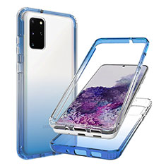 Coque Ultra Fine Transparente Souple Housse Etui 360 Degres Avant et Arriere Degrade JX1 pour Samsung Galaxy S20 Plus 5G Bleu
