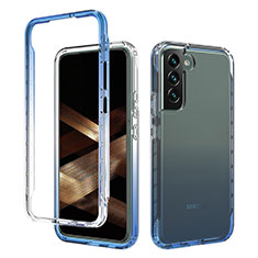 Coque Ultra Fine Transparente Souple Housse Etui 360 Degres Avant et Arriere Degrade M01 pour Samsung Galaxy S24 Plus 5G Bleu