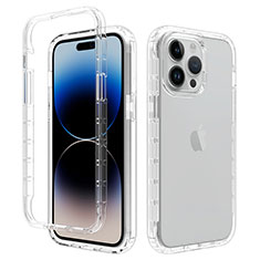 Coque Ultra Fine Transparente Souple Housse Etui 360 Degres Avant et Arriere Degrade pour Apple iPhone 14 Pro Max Clair