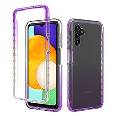 Coque Ultra Fine Transparente Souple Housse Etui 360 Degres Avant et Arriere Degrade pour Samsung Galaxy A04s Violet