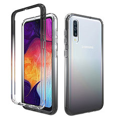 Coque Ultra Fine Transparente Souple Housse Etui 360 Degres Avant et Arriere Degrade pour Samsung Galaxy A30S Gris Fonce