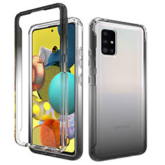 Coque Ultra Fine Transparente Souple Housse Etui 360 Degres Avant et Arriere Degrade pour Samsung Galaxy M40S Gris Fonce