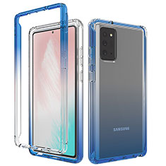 Coque Ultra Fine Transparente Souple Housse Etui 360 Degres Avant et Arriere Degrade pour Samsung Galaxy Note 20 5G Bleu