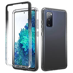 Coque Ultra Fine Transparente Souple Housse Etui 360 Degres Avant et Arriere Degrade pour Samsung Galaxy S20 FE (2022) 5G Gris Fonce