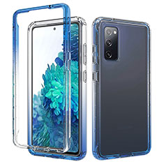 Coque Ultra Fine Transparente Souple Housse Etui 360 Degres Avant et Arriere Degrade pour Samsung Galaxy S20 FE 4G Bleu