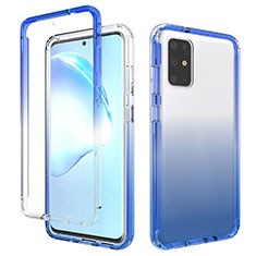 Coque Ultra Fine Transparente Souple Housse Etui 360 Degres Avant et Arriere Degrade pour Samsung Galaxy S20 Plus 5G Bleu