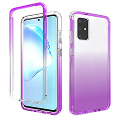 Coque Ultra Fine Transparente Souple Housse Etui 360 Degres Avant et Arriere Degrade pour Samsung Galaxy S20 Plus Violet