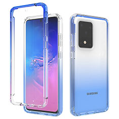 Coque Ultra Fine Transparente Souple Housse Etui 360 Degres Avant et Arriere Degrade pour Samsung Galaxy S20 Ultra 5G Bleu