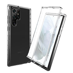 Coque Ultra Fine Transparente Souple Housse Etui 360 Degres Avant et Arriere Degrade pour Samsung Galaxy S21 Ultra 5G Noir