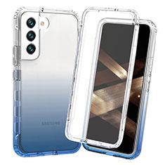 Coque Ultra Fine Transparente Souple Housse Etui 360 Degres Avant et Arriere Degrade pour Samsung Galaxy S24 5G Bleu