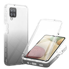 Coque Ultra Fine Transparente Souple Housse Etui 360 Degres Avant et Arriere Degrade YB1 pour Samsung Galaxy A12 Noir
