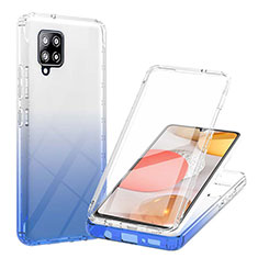 Coque Ultra Fine Transparente Souple Housse Etui 360 Degres Avant et Arriere Degrade YB1 pour Samsung Galaxy A42 5G Bleu