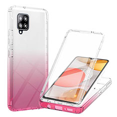 Coque Ultra Fine Transparente Souple Housse Etui 360 Degres Avant et Arriere Degrade YB1 pour Samsung Galaxy A42 5G Rose