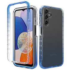 Coque Ultra Fine Transparente Souple Housse Etui 360 Degres Avant et Arriere Degrade ZJ1 pour Samsung Galaxy A05s Bleu