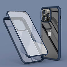 Coque Ultra Fine Transparente Souple Housse Etui 360 Degres Avant et Arriere LK1 pour Apple iPhone 13 Pro Bleu