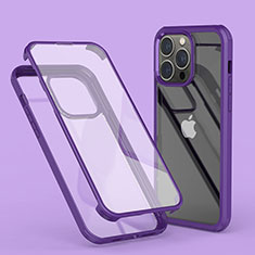 Coque Ultra Fine Transparente Souple Housse Etui 360 Degres Avant et Arriere LK1 pour Apple iPhone 13 Pro Max Violet