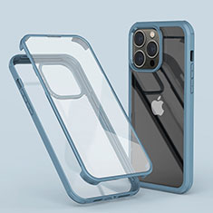 Coque Ultra Fine Transparente Souple Housse Etui 360 Degres Avant et Arriere LK1 pour Apple iPhone 15 Pro Bleu Ciel