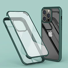 Coque Ultra Fine Transparente Souple Housse Etui 360 Degres Avant et Arriere LK1 pour Apple iPhone 15 Pro Vert