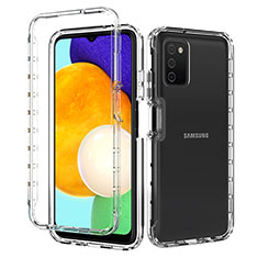 Coque Ultra Fine Transparente Souple Housse Etui 360 Degres Avant et Arriere pour Samsung Galaxy F02S SM-E025F Clair