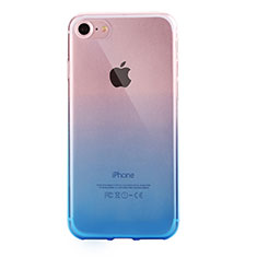 Coque Ultra Fine Transparente Souple Housse Etui Degrade G01 pour Apple iPhone 7 Bleu
