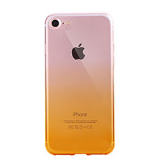 Coque Ultra Fine Transparente Souple Housse Etui Degrade G01 pour Apple iPhone 7 Jaune