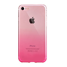 Coque Ultra Fine Transparente Souple Housse Etui Degrade G01 pour Apple iPhone 7 Rose