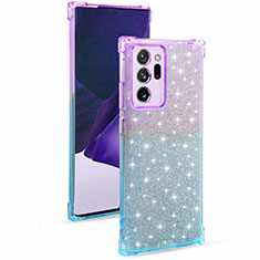 Coque Ultra Fine Transparente Souple Housse Etui Degrade G02 pour Samsung Galaxy Note 20 Ultra 5G Violet Clair
