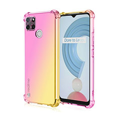 Coque Ultra Fine Transparente Souple Housse Etui Degrade pour Realme C21Y Rose