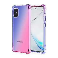 Coque Ultra Fine Transparente Souple Housse Etui Degrade pour Samsung Galaxy M40S Bleu